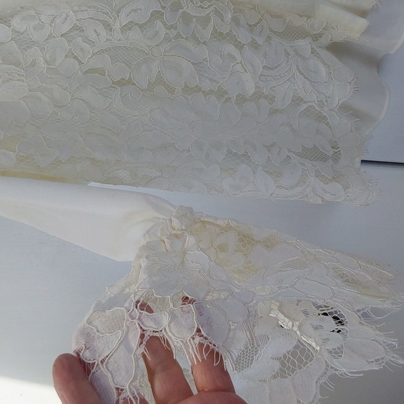 Chico's Womens Cream Camisole open lace Cardigan Set Neutral DAINTY Sz.1P - Picture 4 of 11